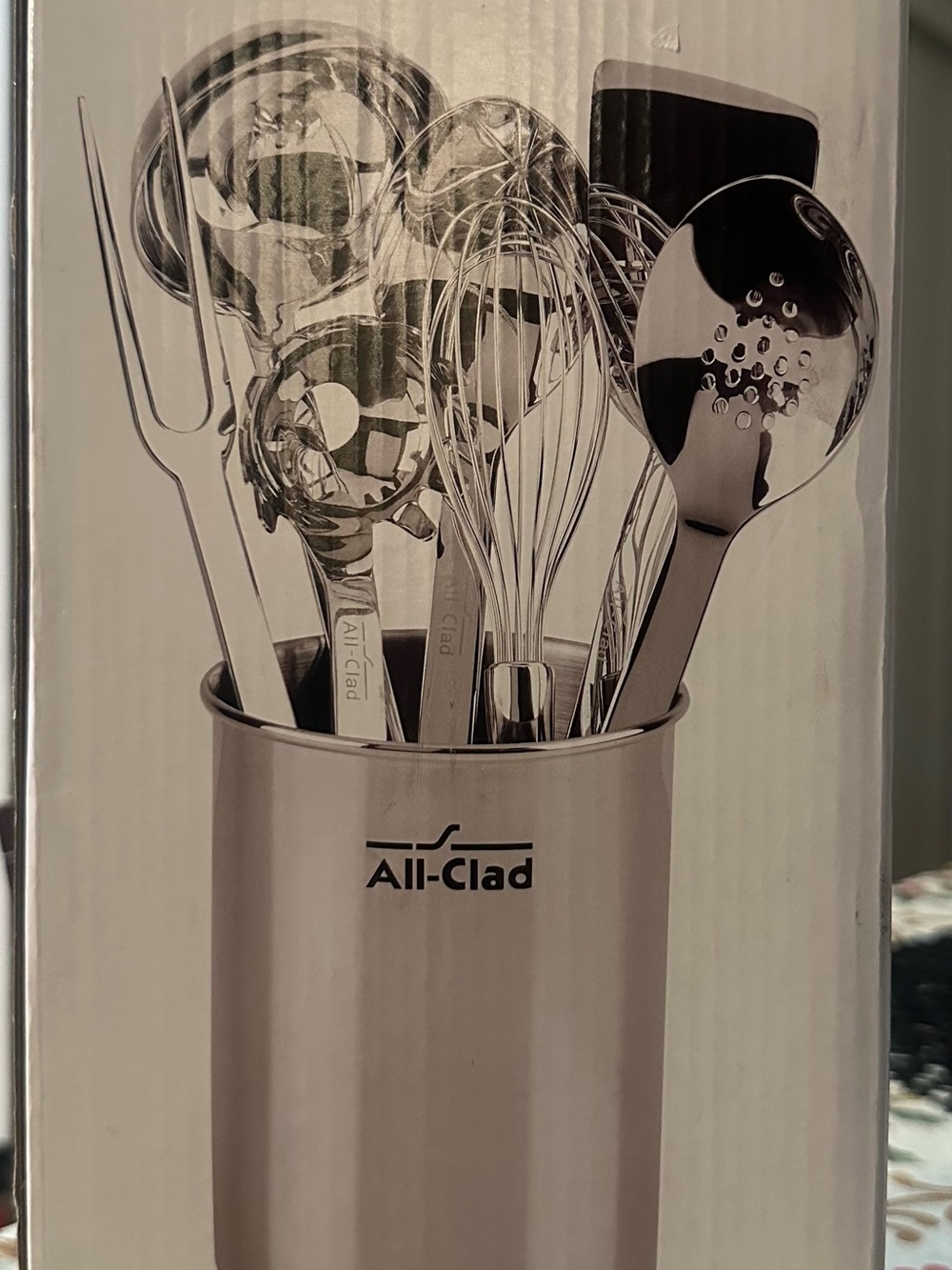 All-Clad Stainless Steel Kitchen Utensil Crock - Silver